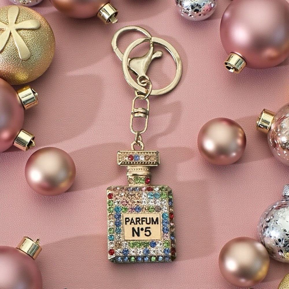 Colorful‎ Parfum No. 5 Keychain & Bag Charm Purse Accessory New - Picture 3 of 5